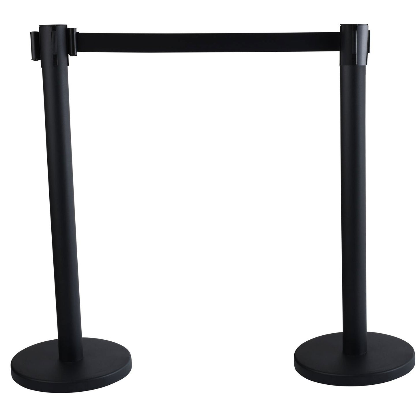 Tatco Economy Crowd Control, Assorted Materials, 14" x 35" x 9 ft 6", Black, 2/Carton (TCO16600)