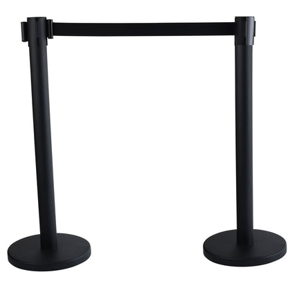 Tatco Economy Crowd Control, Assorted Materials, 14" x 35" x 9 ft 6", Black, 2/Carton (TCO16600)