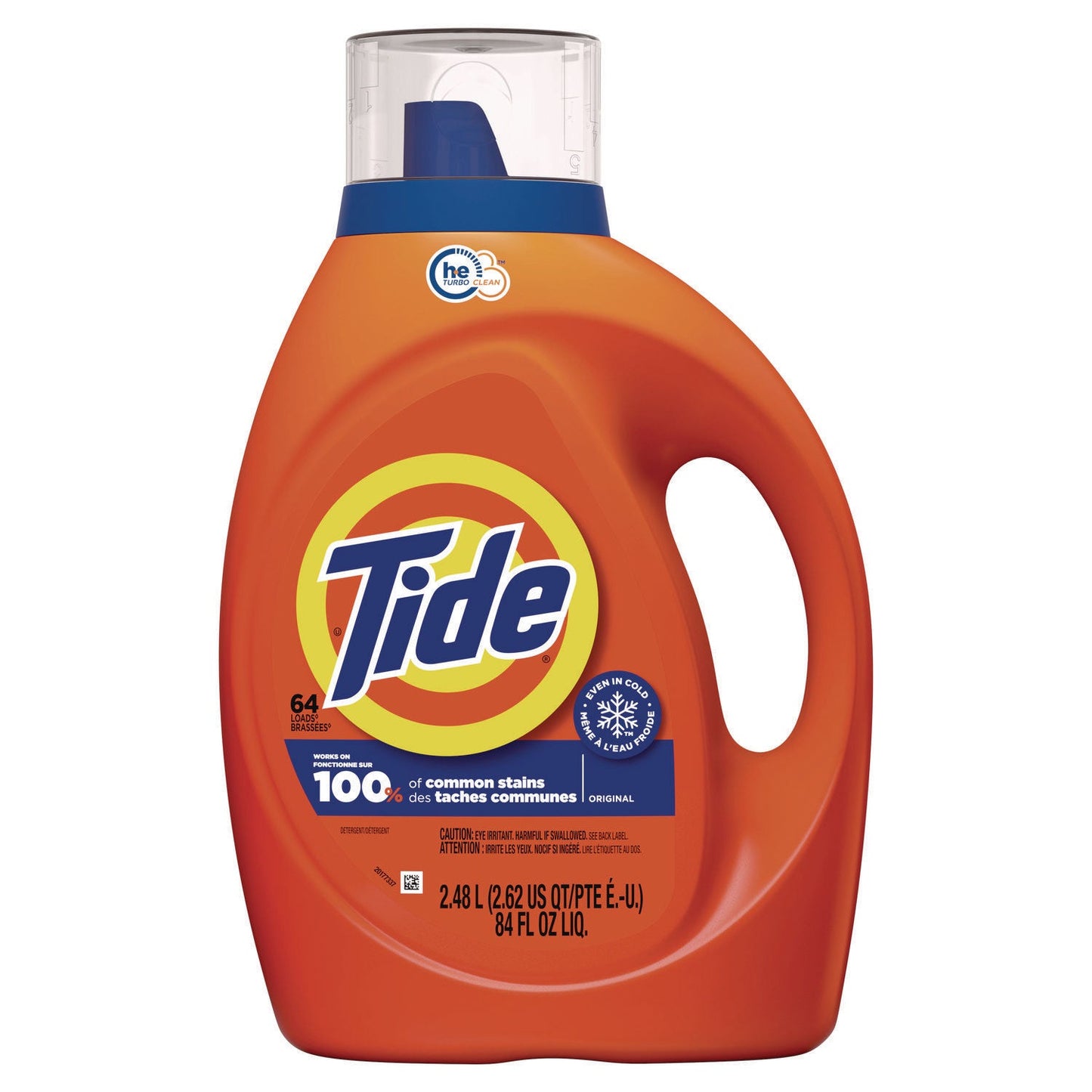 Tide HE Laundry Detergent, Original Scent, Liquid, 64 Loads, 84 oz Bottle (PGC12110EA)