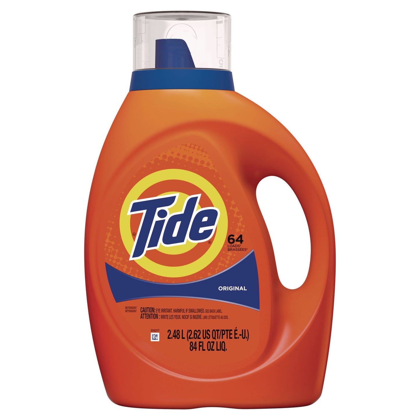 Tide Liquid Laundry Detergent, Original Scent, 64 Loads, 84 oz Bottle, 4/Carton (PGC12108)