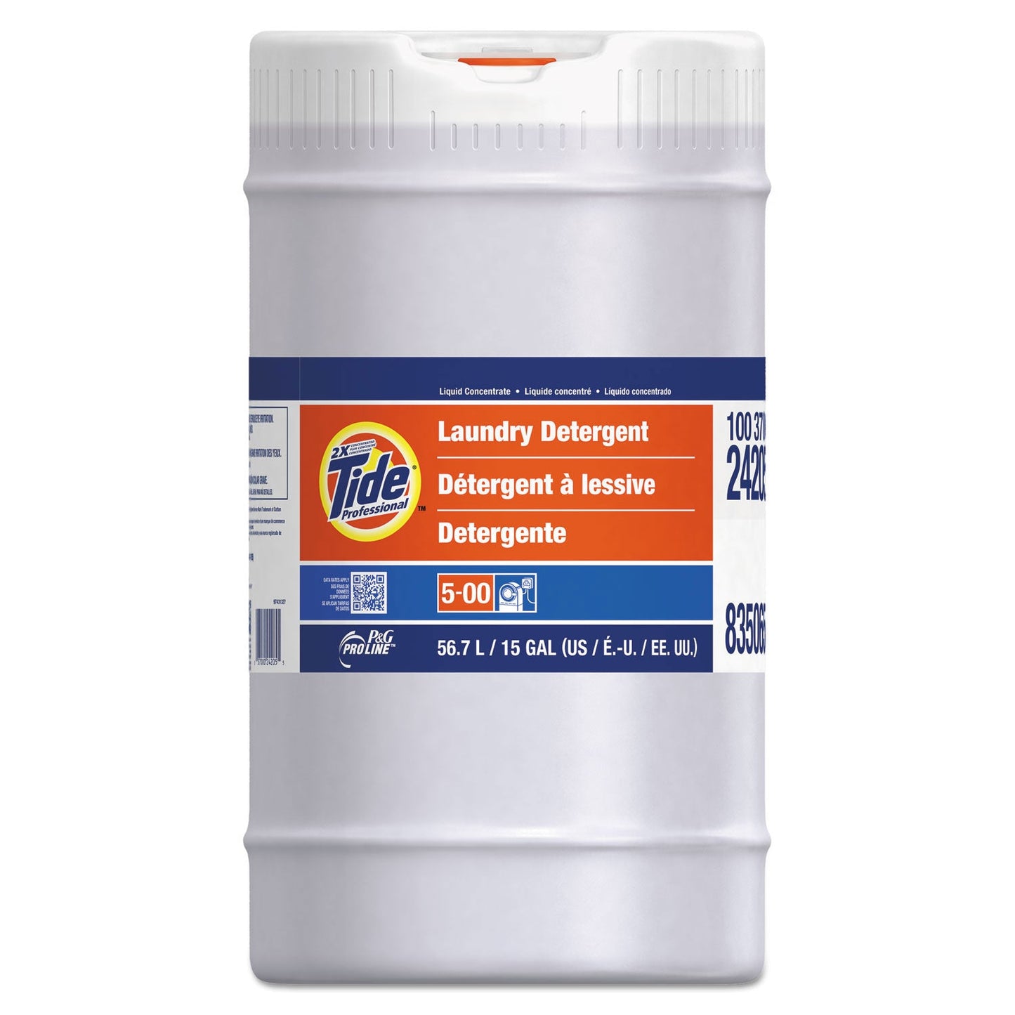 Tide Pro 2x Liquid Laundry Detergent, Original Scent, 15 gal Drum (PPL24205)