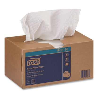 Tork Basic Paper Wiper, 1-Ply, 9 x 10.5, White, 250/Box, 24 Boxes/Carton (TRK192126)