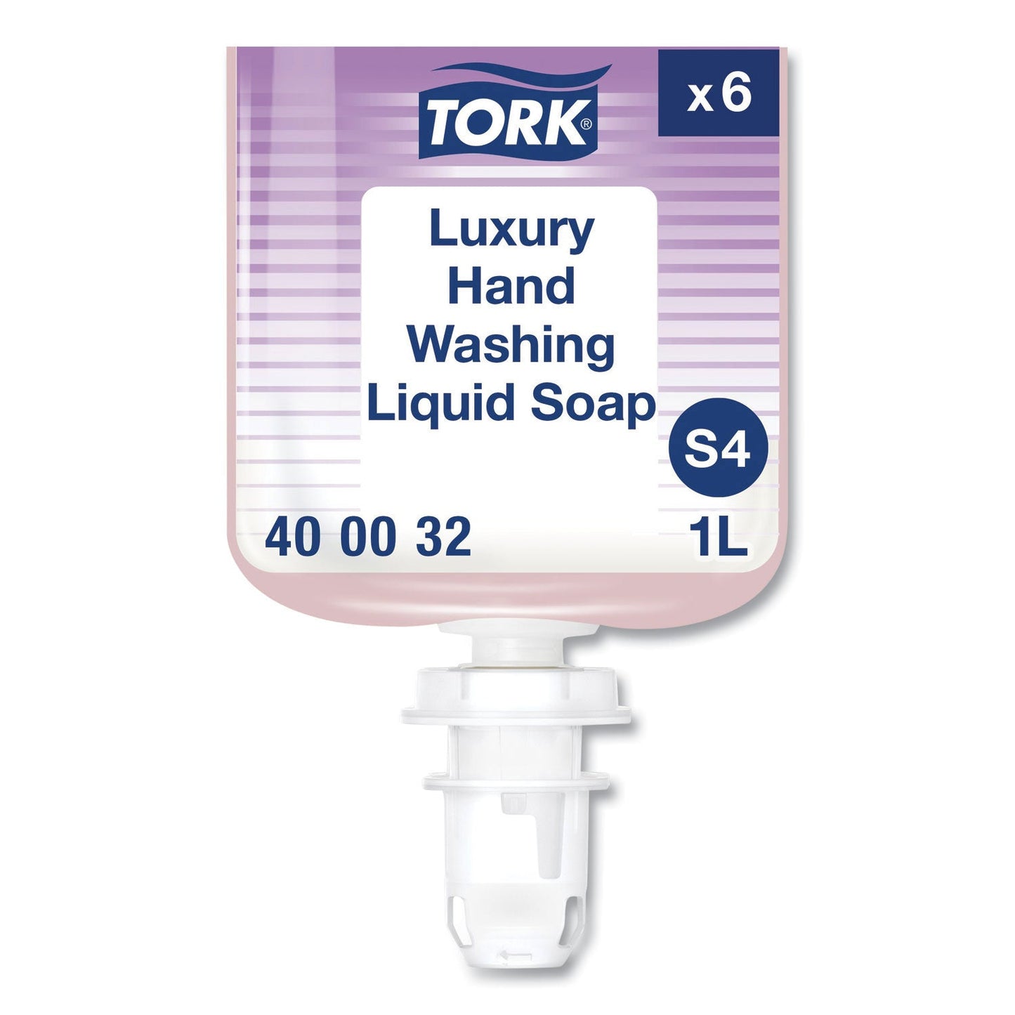 Tork Luxury Liquid Soap, Soft Rose Scent, 1L Refill, 6/Carton (TRK400032)