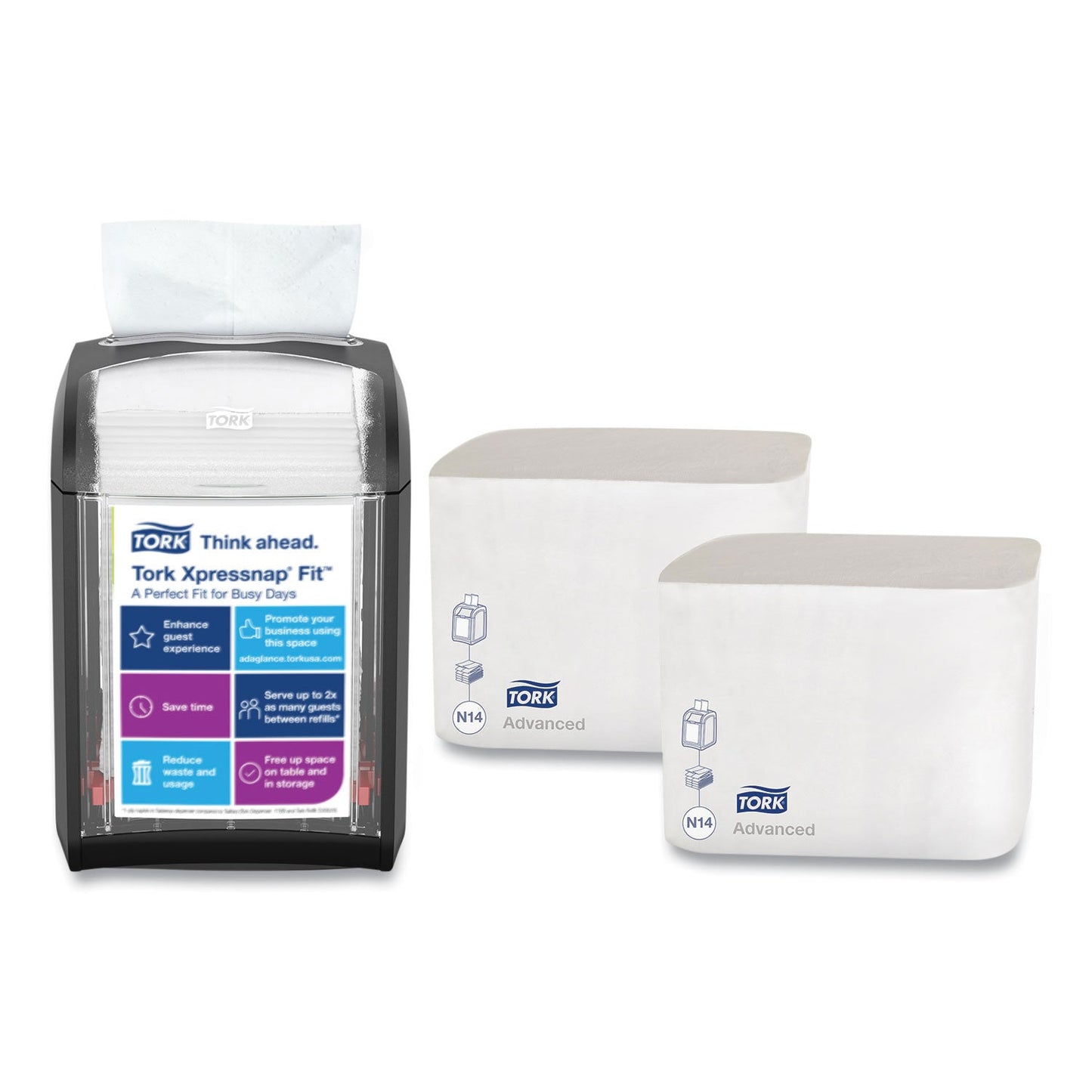 Tork Xpressnap Fit Starter Pack, 4 x 6 x 7, Black (TRK800723)