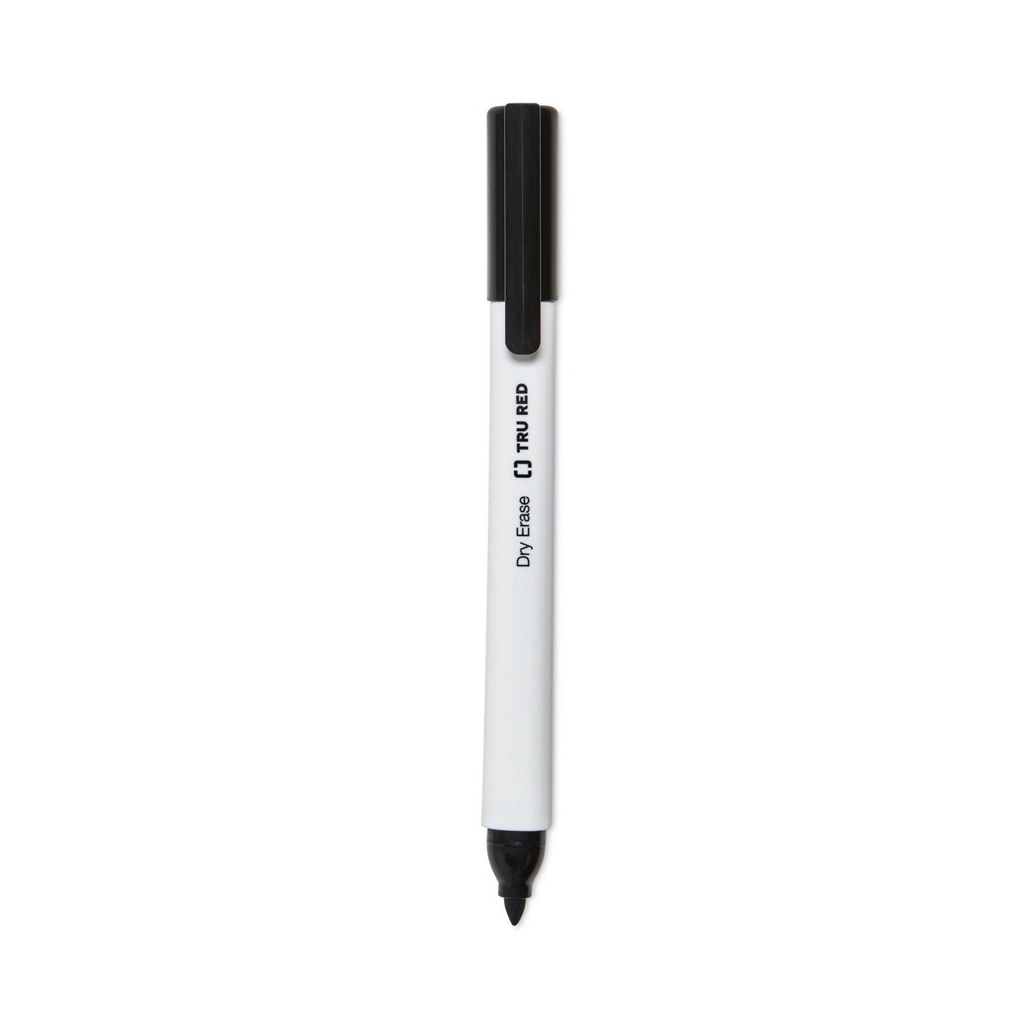 TRU RED Dry Erase Marker, Tank-Style, Medium Chisel Tip, Black, 4/Pack (TUD24376614)