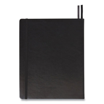 TRU RED Flexible-Cover Business Journal, Quadrille Rule, Black Cover, 8 x 10, 128 Sheets (TUD24377316)