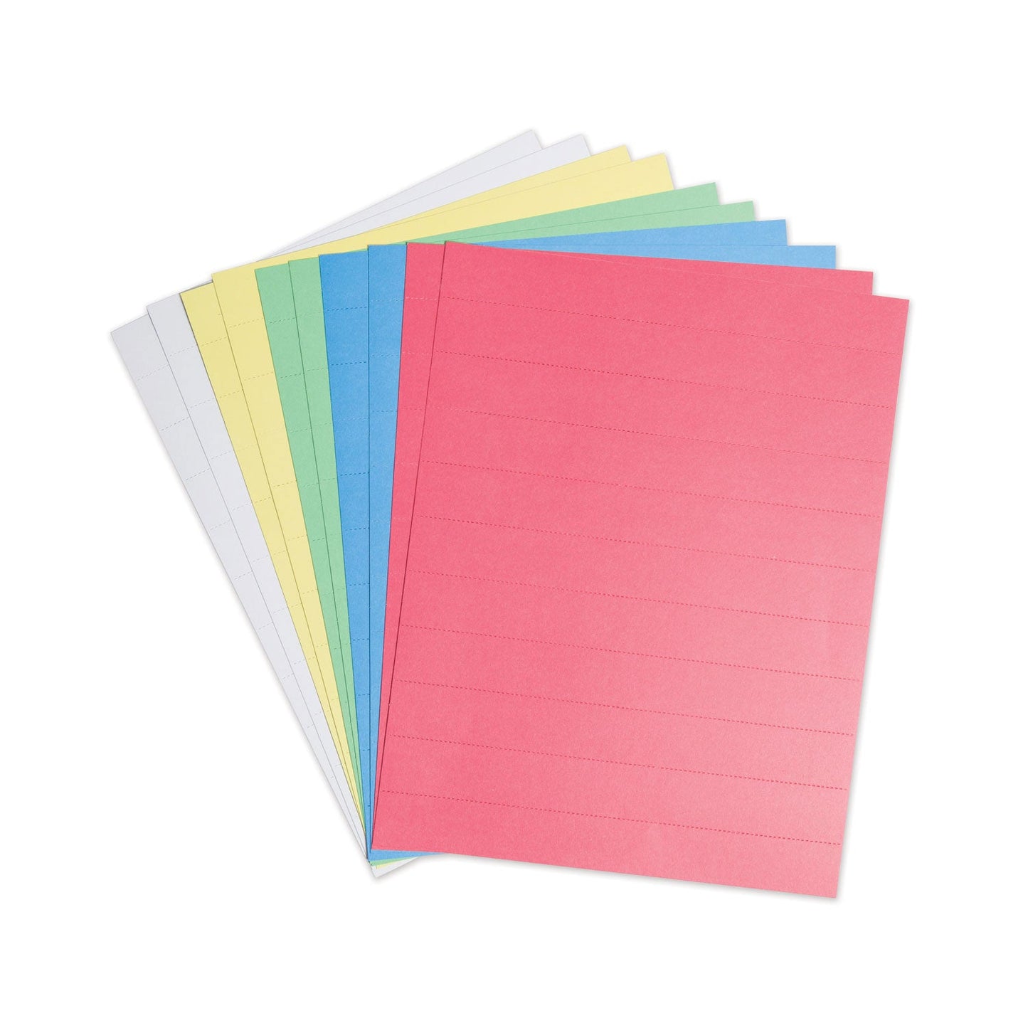 U Brands Data Card Replacement Sheet, 8.5 x 11 Sheets, Assorted, 10/Pack (UBRFM1614)