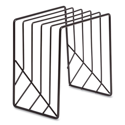 U Brands Vena Wire Letter Sorter, 5 Sections, Assorted Sizes, 3.94 x 5.24 x 6.1, Black (UBR3841U0312)