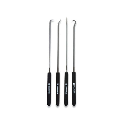 Ullman Devices Corporation Long 4-Piece Hook and Pick Set, Non-Slip Handle, Steel, 9-3/4 in L (758-CHP4-L)