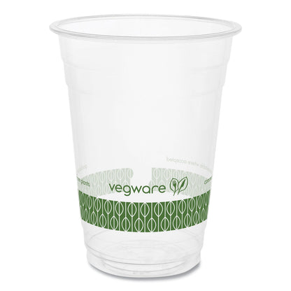 Vegware 96-Series Cold Cup, 16 oz, Clear/Green, 1,000/Carton (VEGR500YG)