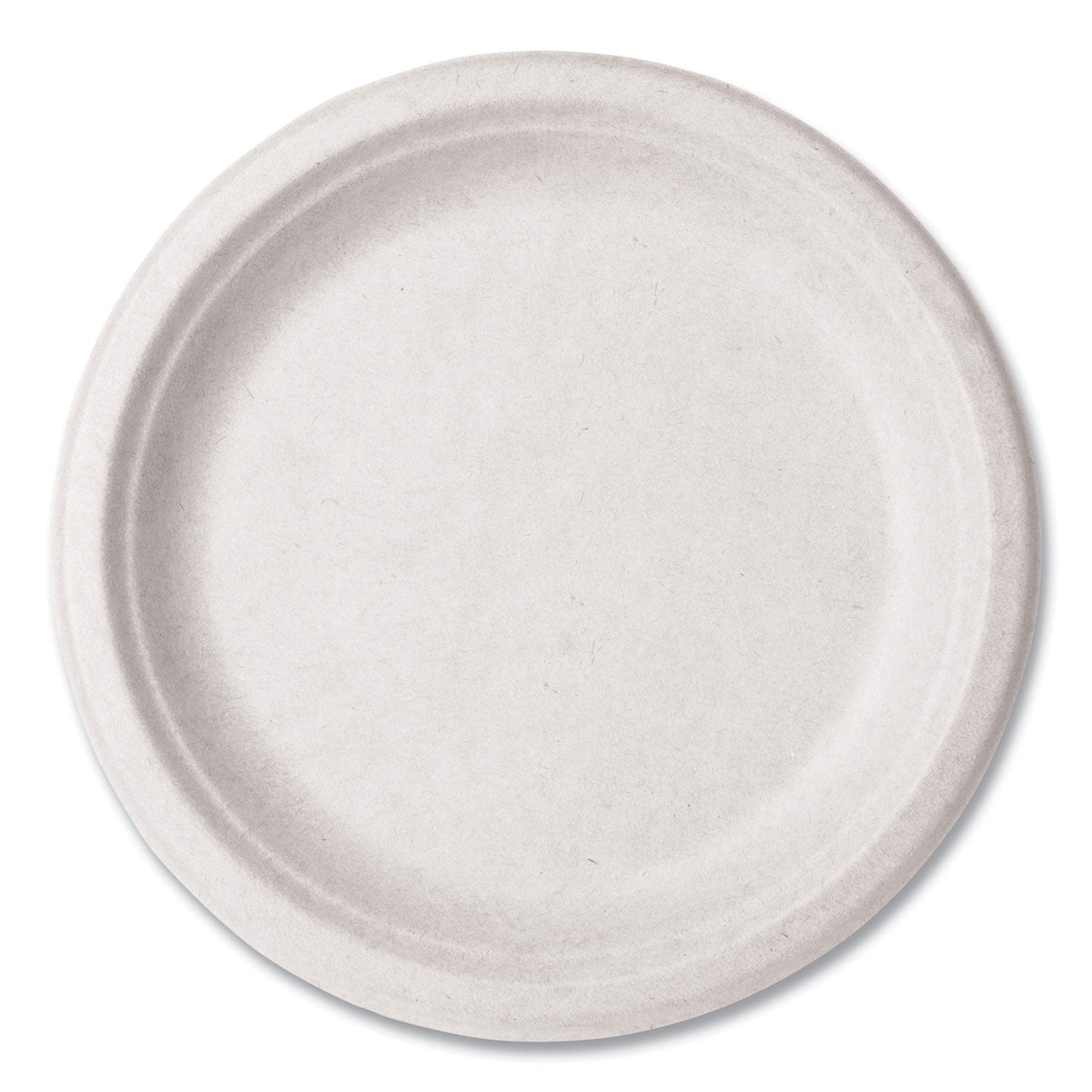 Vegware Molded Fiber Tableware, Plate, 9" Diameter, White, 500/Carton (VEGWHBRG09)