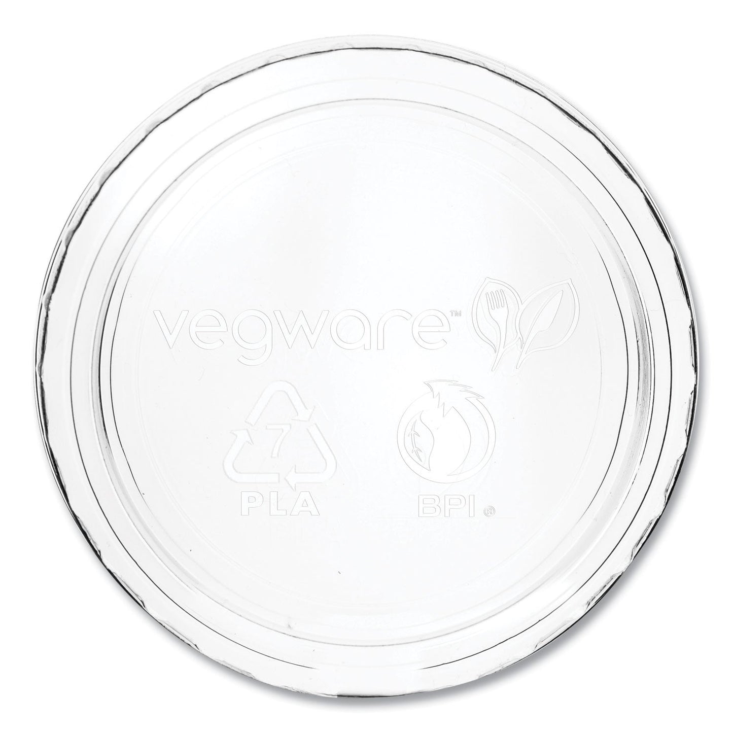 Vegware Portion Pot Lids, Fits 2 oz to 4 oz Portion Pots, Clear, 2,000/Carton (VEGCF736)