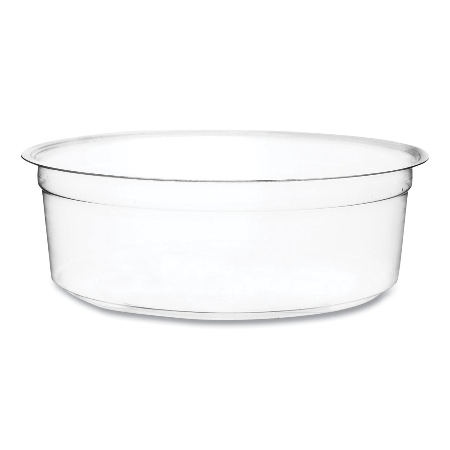 Vegware Round Deli Pots, 8 oz, 4.6" Diameter x 1.5"h, Clear, Plastic, 500/Carton (VEGCFDC08)