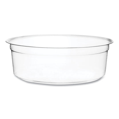 Vegware Round Deli Pots, 8 oz, 4.6" Diameter x 1.5"h, Clear, Plastic, 500/Carton (VEGCFDC08)