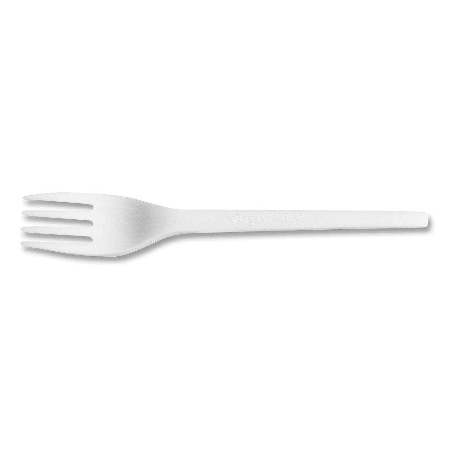 Vegware White CPLA Cutlery, Fork, 1,000/Carton (VEGVWFK65)