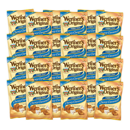 Werther's Chewy Caramels Sugar Free, 1.48 oz Bag, 24/Carton (GRR60004088)