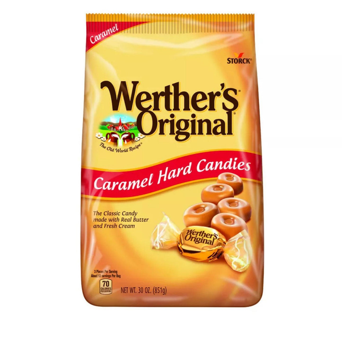 Werther's Original Hard Candies, Caramel, 30 oz Bag (GRR30201012)
