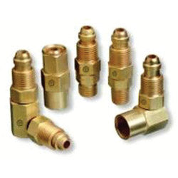 Western Enterprises Inert Arc Hose & Torch Adaptor, 200 psi, Brass, B-Size RH Male x 1/4 in NPT Male (312-AW-427)