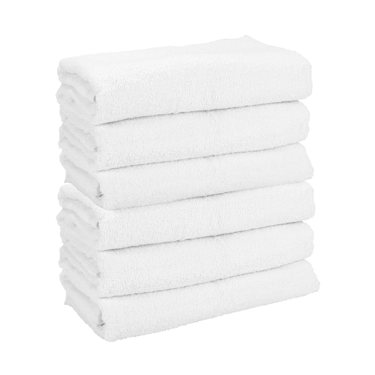 Arkwright Home Power Gym Bath Towel 22x44 White (6/Pack) (PNP-PWR-2244-6)